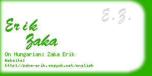 erik zaka business card